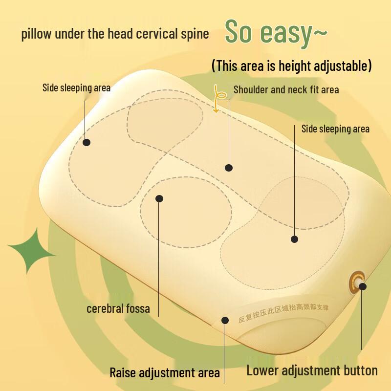 Hezheng Adjustable Airbag Neck Support Pillow CN Plug (adapter Included)