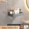 Miling Wall-Mounted Gunmetal Grey Bathroom Shelf