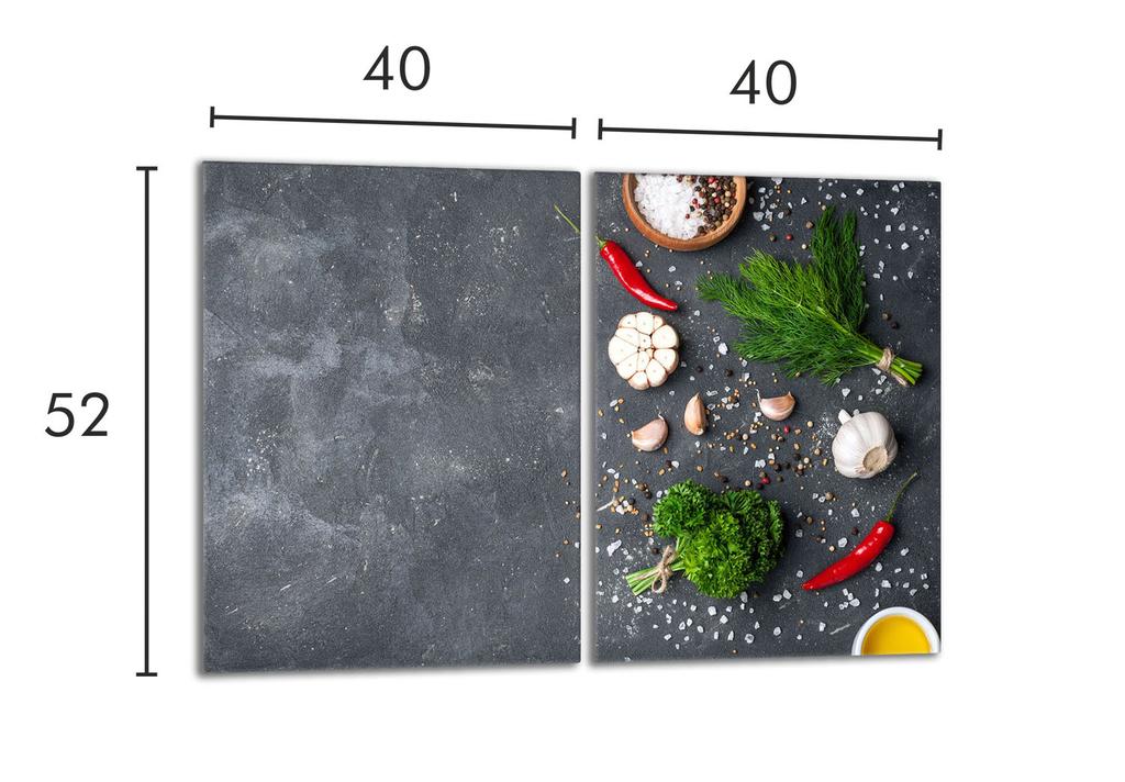 Szklana płyta ochronna na kuchenkę 2x40x52 Łupek