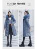 Women's Knee-Length Double-Sided Down Cotton Coat with Large Fur Collar Hood - New Winter Fashion.