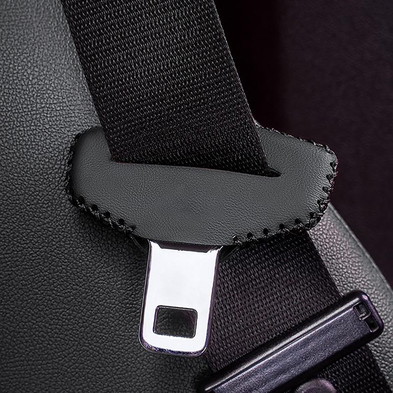 Universal Car Seat Belt Buckle Clip Cover Protector Leather Interior Button Case Anti-Scratch Cover Safety Belt Protective Cover