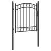 Zauntor EMMEN 125 X 100 Cm Powder Coated Steel Gray