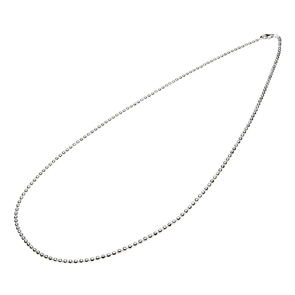 2mm wide silver ball white finish c0009 55cm [Cenote] chain, [Silver Accessory]