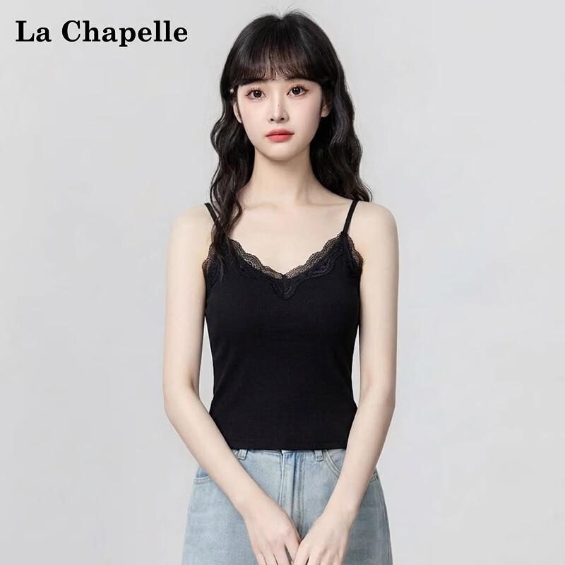 La Chapelle Women s V-Neck Lace Trim Camisole Top XL
