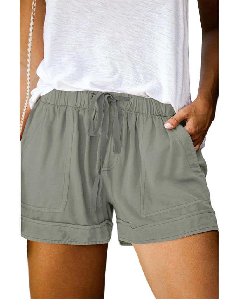 Azura Exchange Elastic Waist Drawstring Pocket Shorts