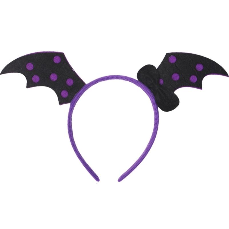 

Cute Bat Wing Shape Hair Hoop Women Spa Wash Face Makeup Headband for Photoshoot Halloween Party Hair Accessories 1