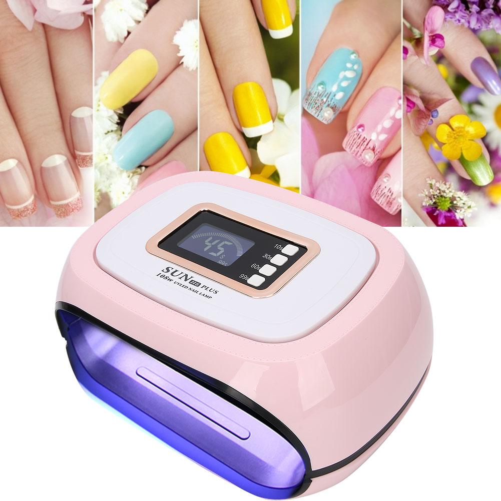 108W Intelligent Timing UV Gel Lamp Nail Curing Machine Nail Polish Dryer Manicure ToolEU Plug