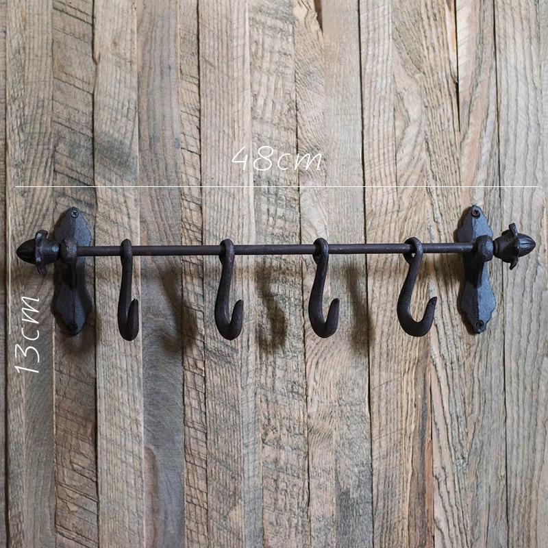 European Retro Wrought Iron Door Clothes