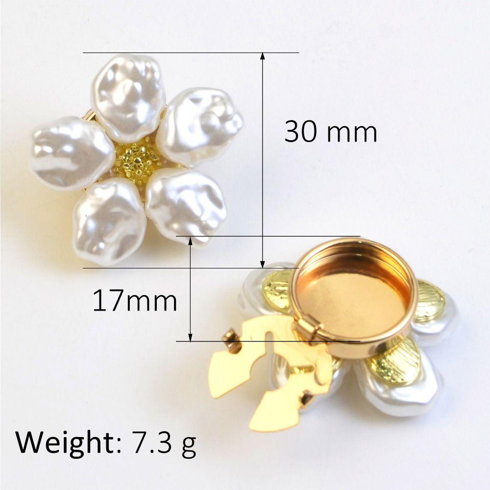 On Shirt Pearl Button Cover DIY Accessories Alloy Cufflinks Button Cover Flower Cufflinksble Decor