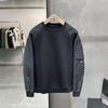Men's Spring and Fall Loose Retro Sweatshirt Long-sleeved Round Neck Pullover Tops