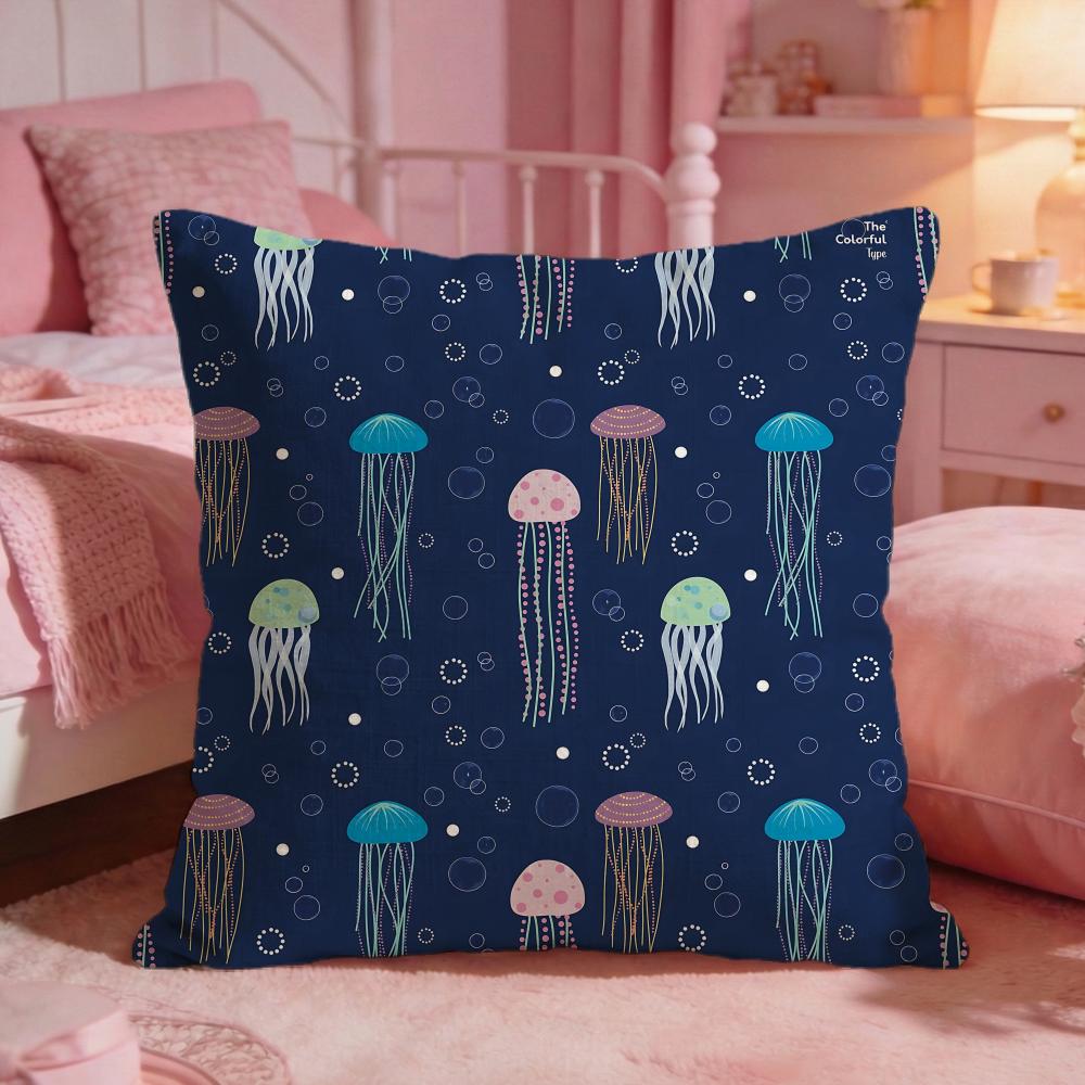 Elegant JJellyfishS Cushion Cover Premium Comfort Reversible Pillow Cove Two In One Design for Any Room  Car Interior