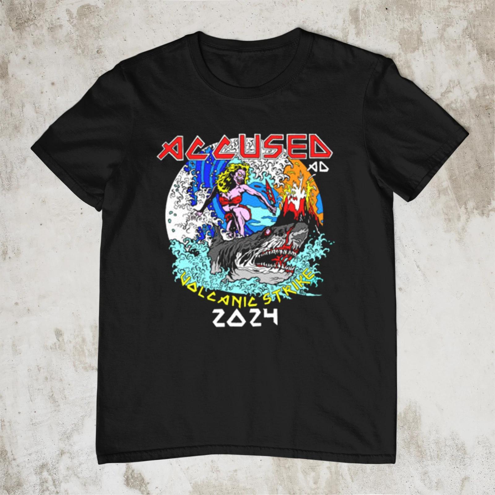 The Accused Band 2024 Short Sleeve Black All Size T-Shirt AE125 2XL