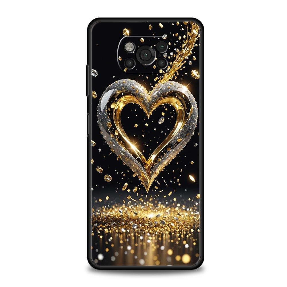 Colored Love Heart Printed Phone Case Cover  for Xiaomi Poco F7 Ultra F6 F5 F4 F3 X6 X5 X4 X3 NFC C51 C55 M4 GT Soft TPU Shell