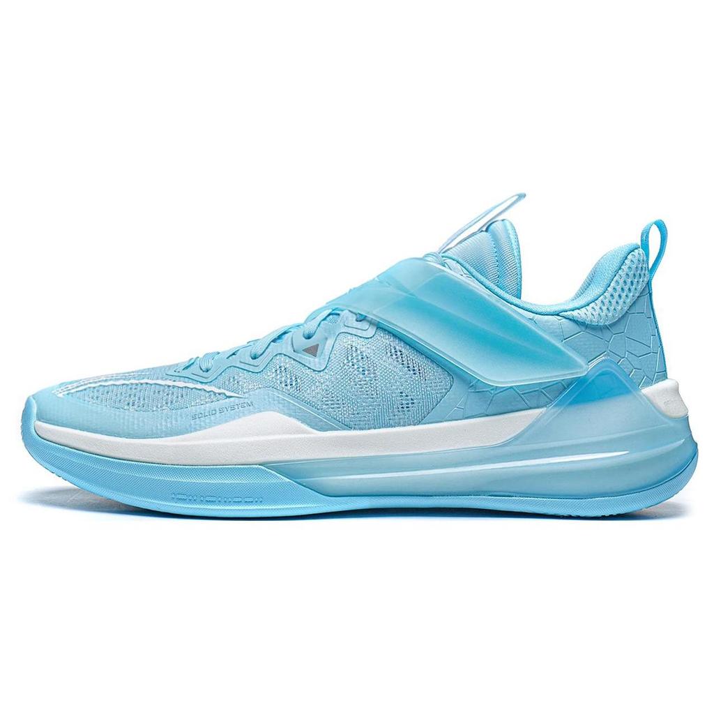 Li Ning Liren3 TEAM Cushioning Slip Resistant Abrasion Resistant Low Top Basketball Shoes Men's Ice Refreshing Blue ABAS095-1