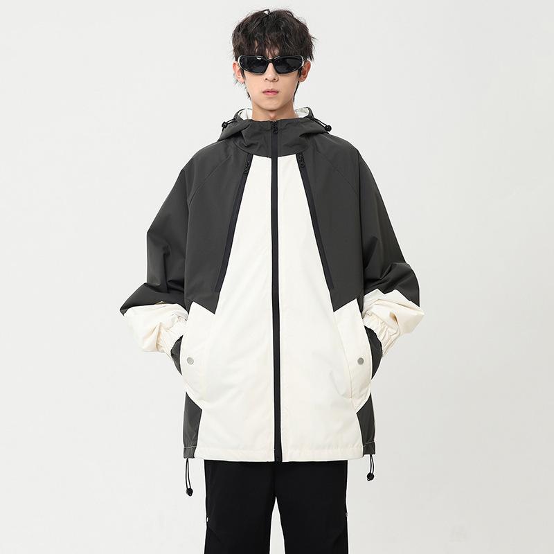Autumn and Winter New Casual Trend Fashion Jacket Couple Coat Hooded Non-removable Hooded Jacket