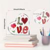1pc Romantic Heart-Shaped Acrylic Love Decoration, Art Deco Style Figurine, Valentine's Day Gift for Wife, Wedding Anniversary Desk Ornament