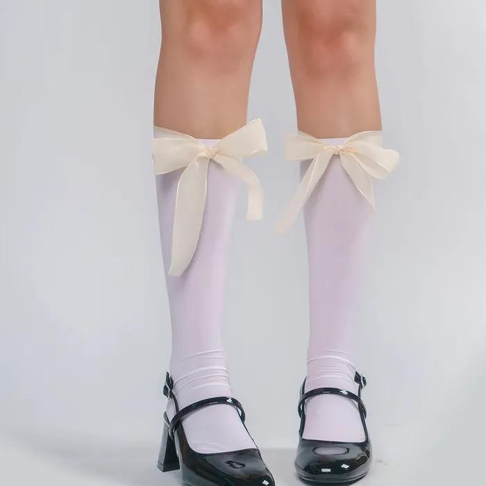 [Gift Wrapping] Mimin Ribbon Wrap Tights 2 Colors