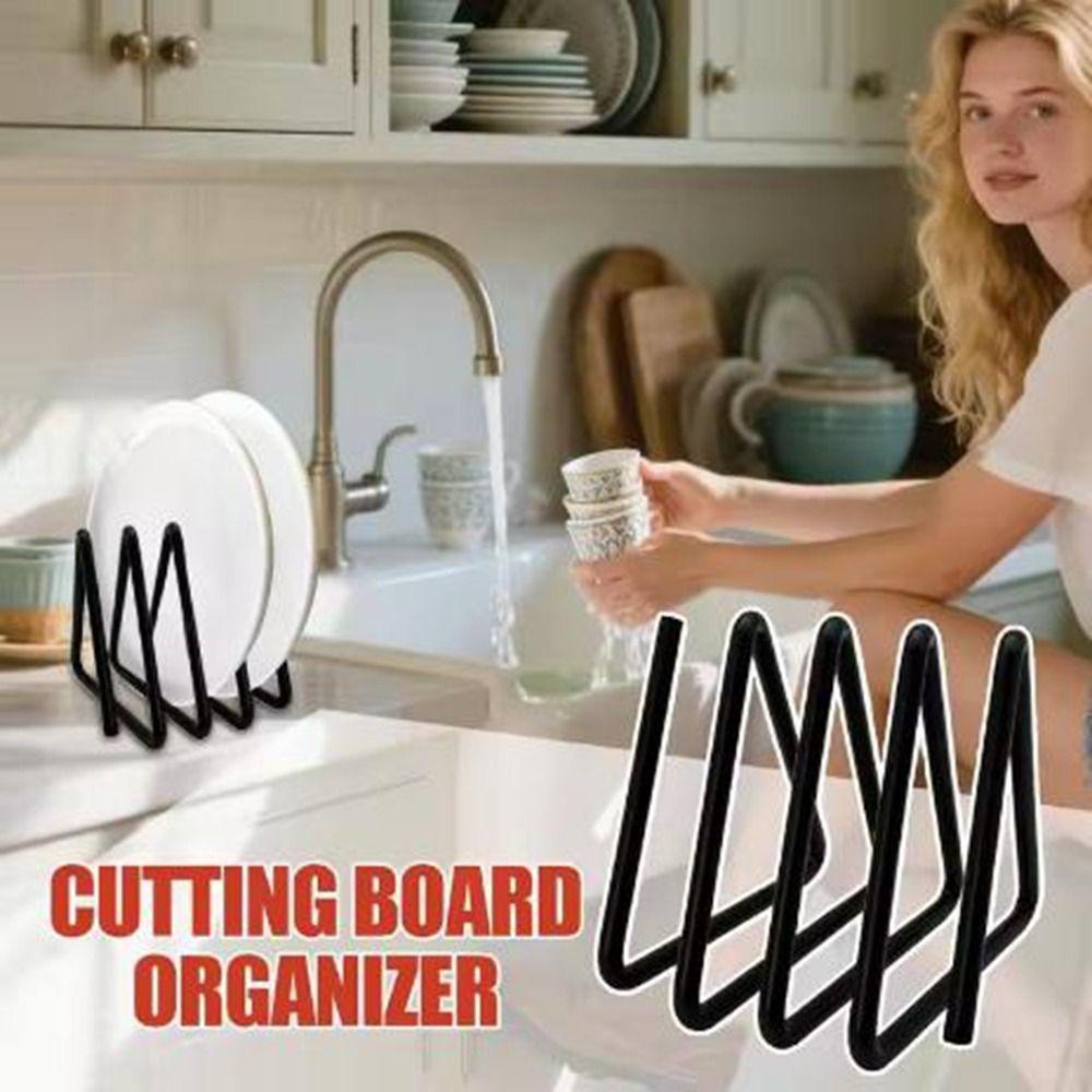 Wear-resistant Cutting Board Storage Rack Metal Chopping Board Holder Cutting Board Organizer  RV