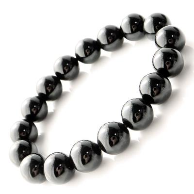 Morion Black Crystal Bracelet 12mm Tibetan Natural Stone Power Stone Morion Natural Quartz Identified Comes with Exclusive Box Inner Diameter 17cm