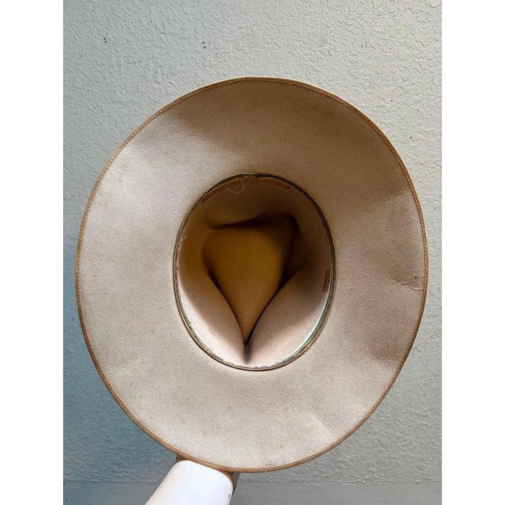 Used 50s60sStetson Vintage Felt Hat Wide Brim 9cmUSA