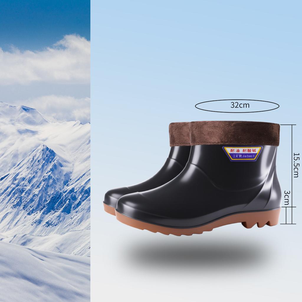 Zhengli high tube rain shoes men's medium tube waterproof rain boots non-slip beef tendons to keep warm