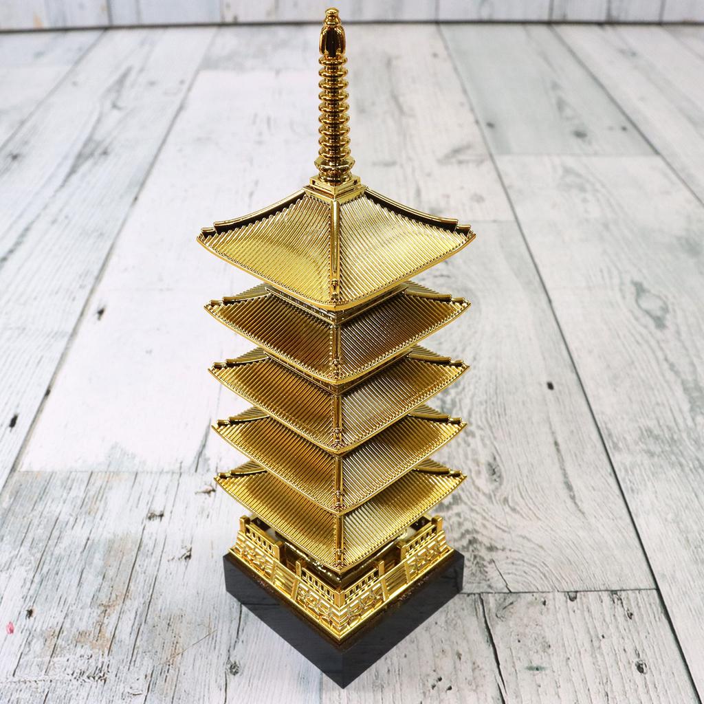 Made In Japan Pagoda Figure Total Length 17cm Five-story (Red)