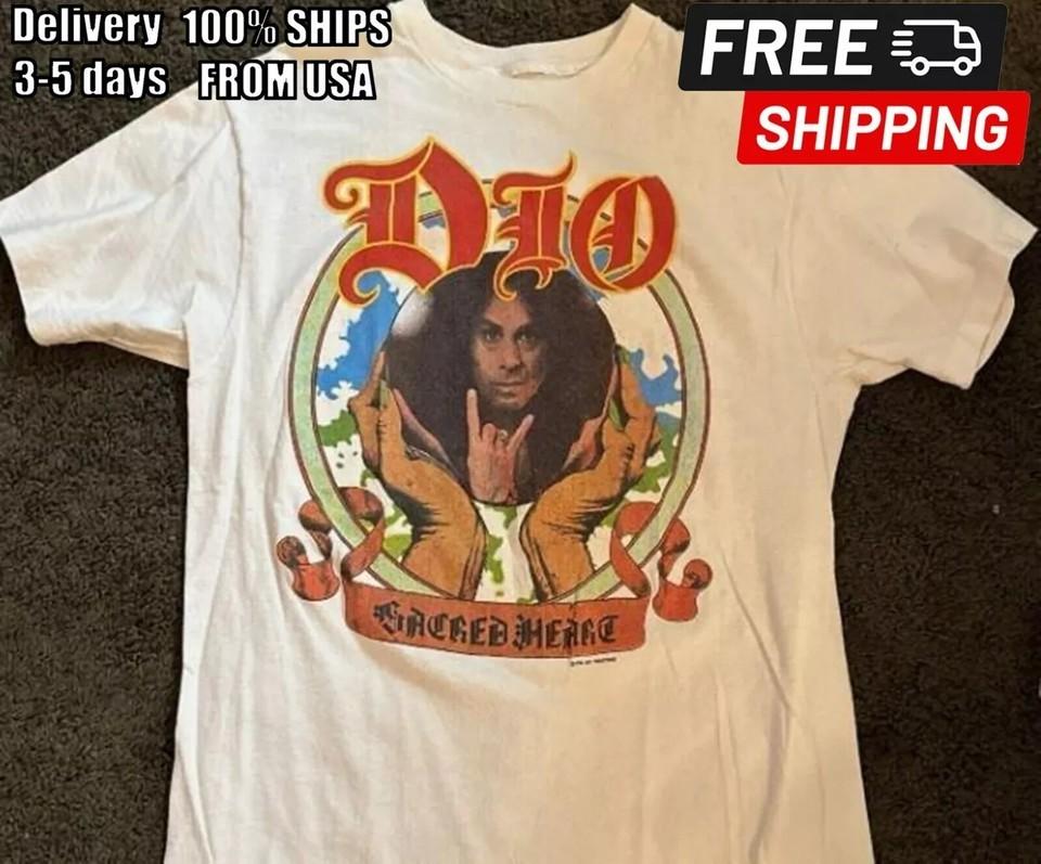 

Vintage 80s Dio Sacred Heart Band TShirt 1985 Concert Tour shirt Size S2XL Unisex T-Shirt XXXL