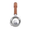 58mm Portafilter Bottomless 2 Ears Detachable   Wood and Stainless Steel Coffee Machine Bottomless Filter for  