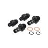 Transmission Cooler Hose Line Kit For Dodge Ram Cummins 47RE 48RE 2003-07 Black