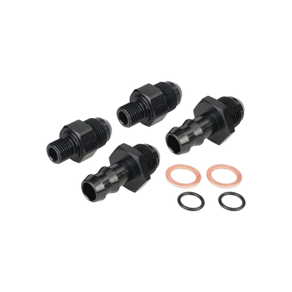 Transmission Cooler Hose Line Kit For Dodge Ram Cummins 47RE 48RE 2003-07 Black