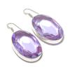 Natural Lavender Gemstone 925 Sterling Silver Jewelry Earring 2.25" AE-11916