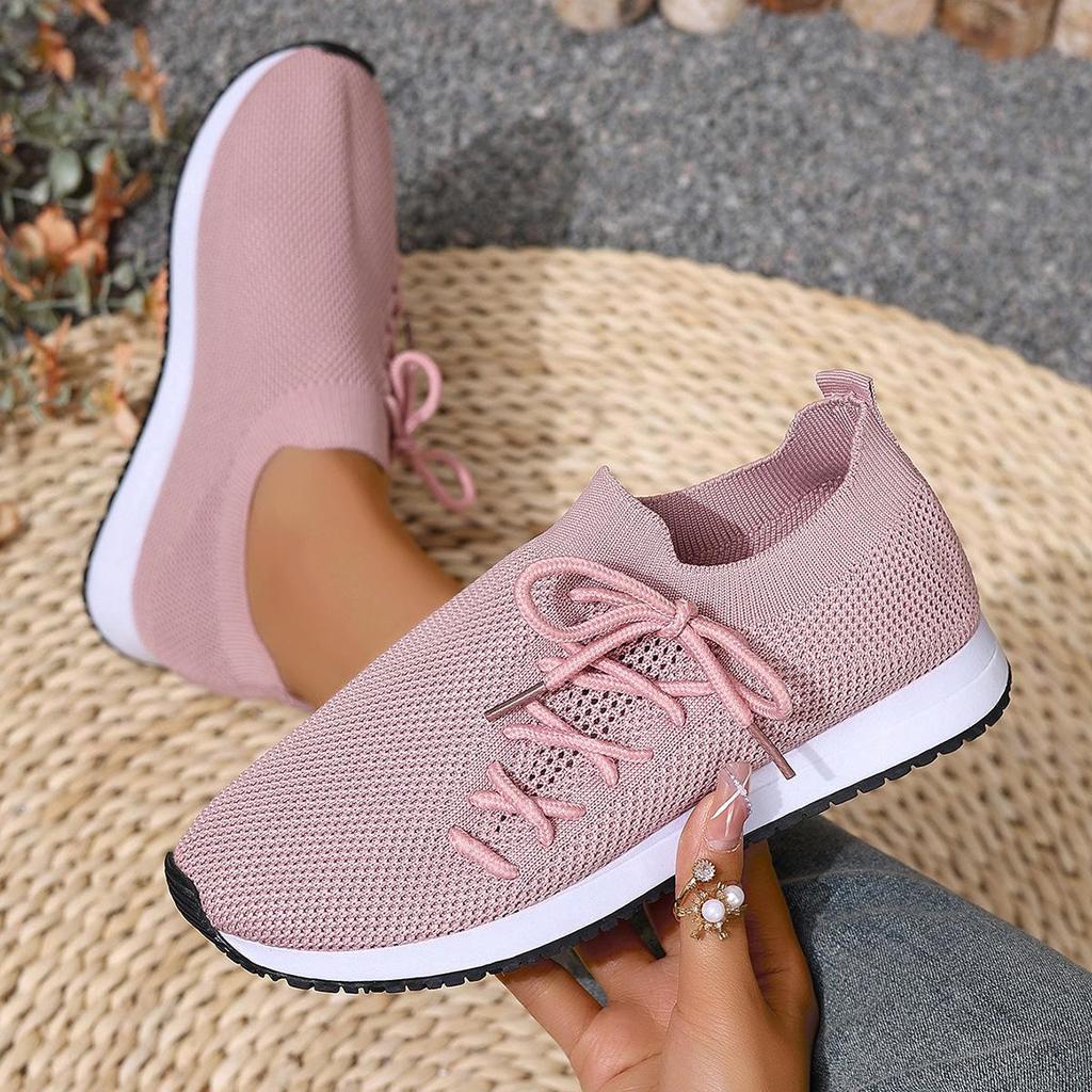 Fashion Spring White Casual Shoes Breathable Summer Mesh Shoes Slip On Flat Shoes Woman Sneakers Tenis Feminino Lightweight Female Shoes