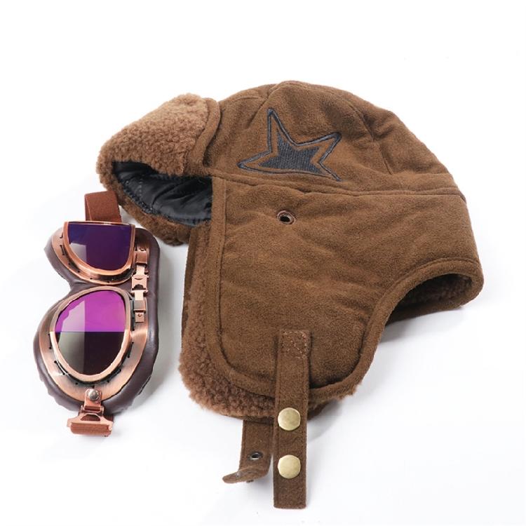 Reversible Winter Hat With Thermals Ear Cover Windproof Goggles Light weight Polyester Materials For Outdoor Lover