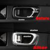 4x Carbon Fiber Interior Door Bowl Cover Trim For Honda Civic 11th Gen 2022-2024