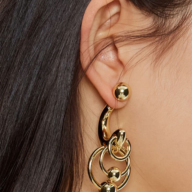 BIMBA Y LOLA [24SS] BIMBA Y LOLA Multi Ring Gold Hoop Ring B245AIW022GOF