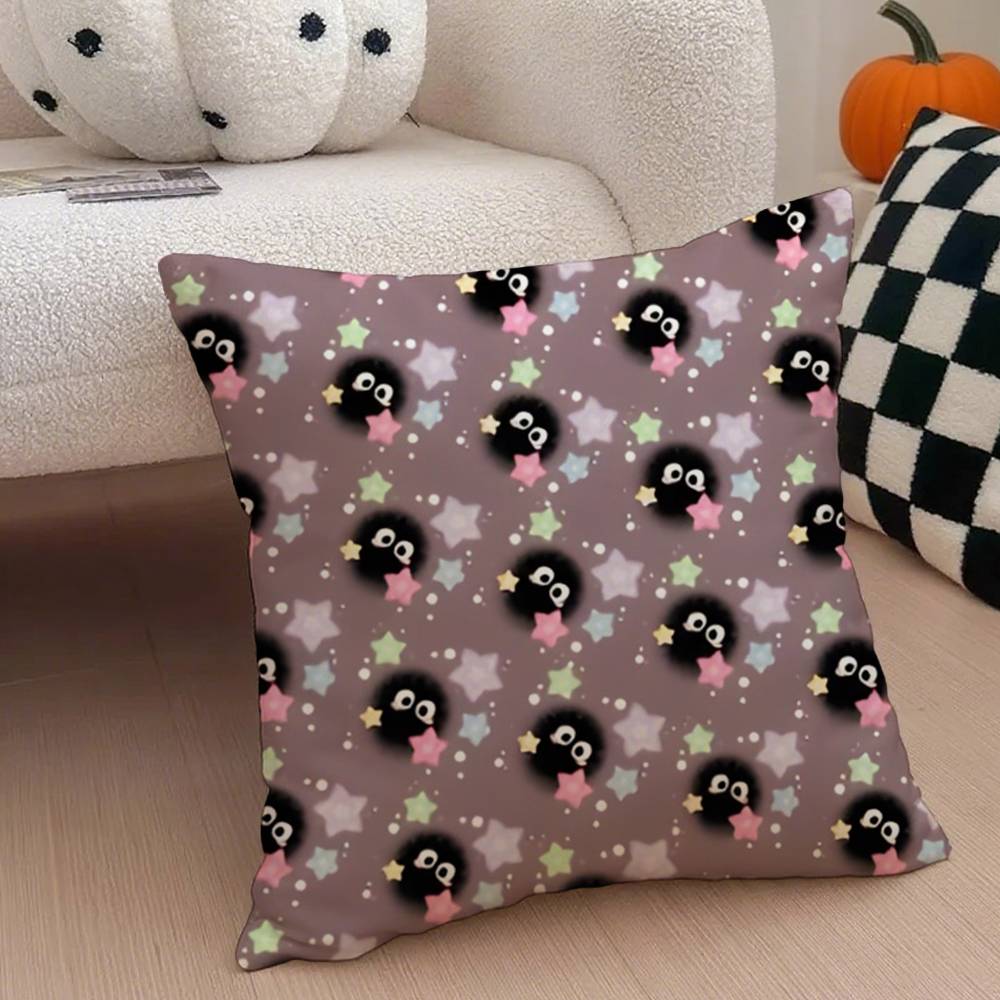 Fairydust Pillow Case Anti-dustmite Pillowcase Invisible Zipper Silky Short Plush Sofa Cushion Cover