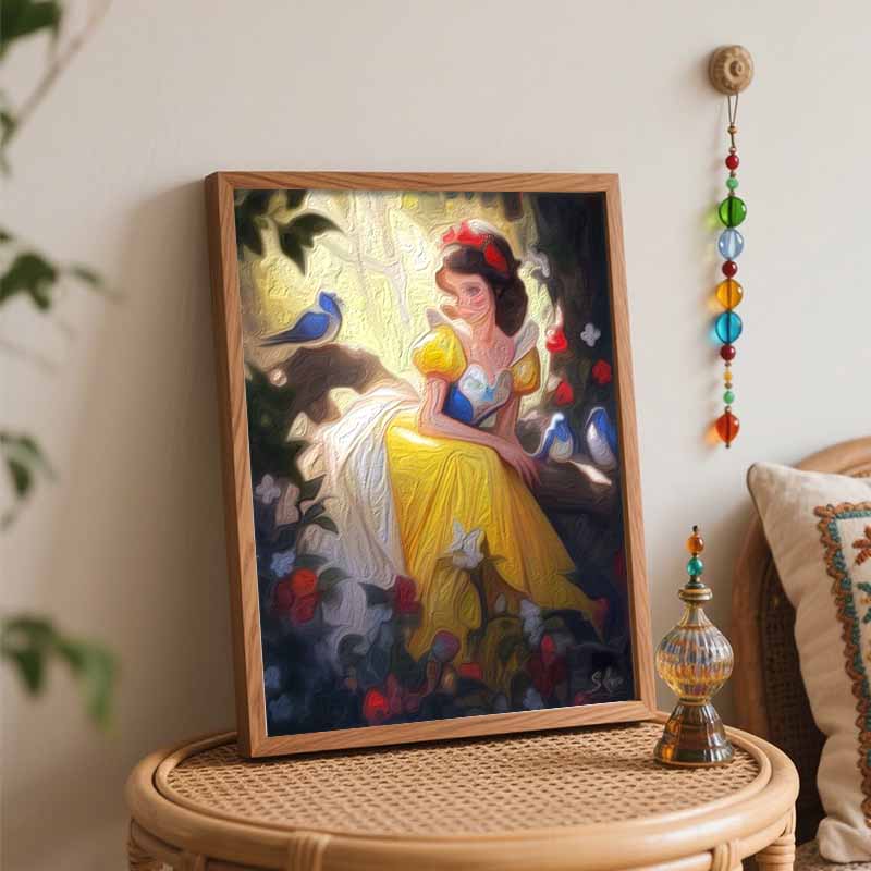 Disney Snow White Oil Painting Handmade Painting Kit Diy Home Room Decoration Gift