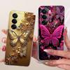 New Fashion Luxury Flower Butterfly Girly Painting Phone Case For Realme P4X  RMX5108 Casing Soft Silicone Clear Back Cover