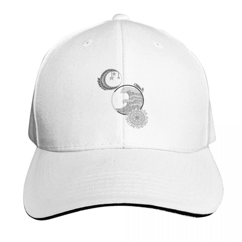 Sun Moon and Sea Baseball Cap Sunhat Custom Cap fashionable Golf Cap Unisex Luxury Brand Womens