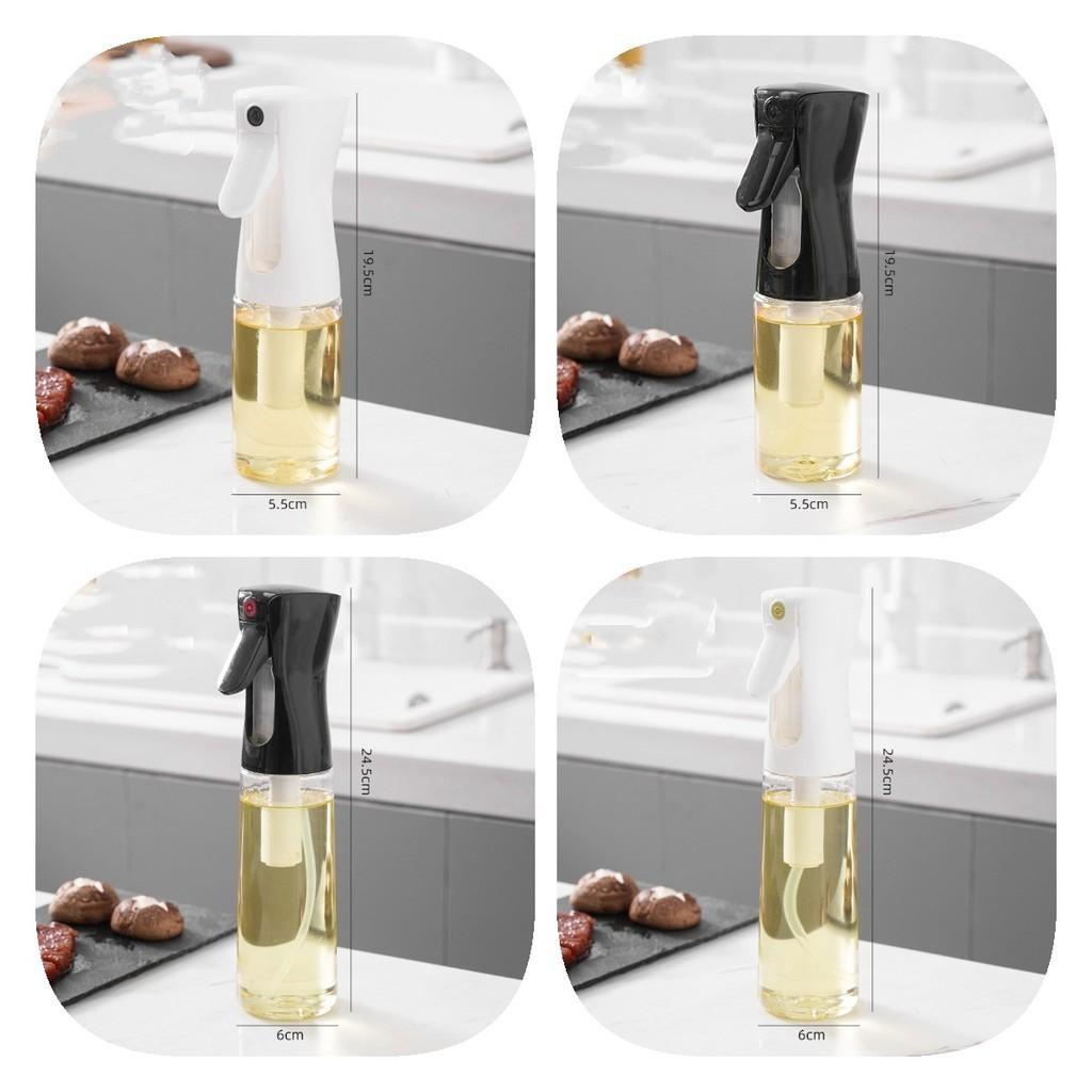 High-quality 220ml Glass Oil Spray Bottle For Kitchen Air Fryer Oil Sprayer Glass Edible Oil Sprayer Mist Bottle Atomizer Oil Can
