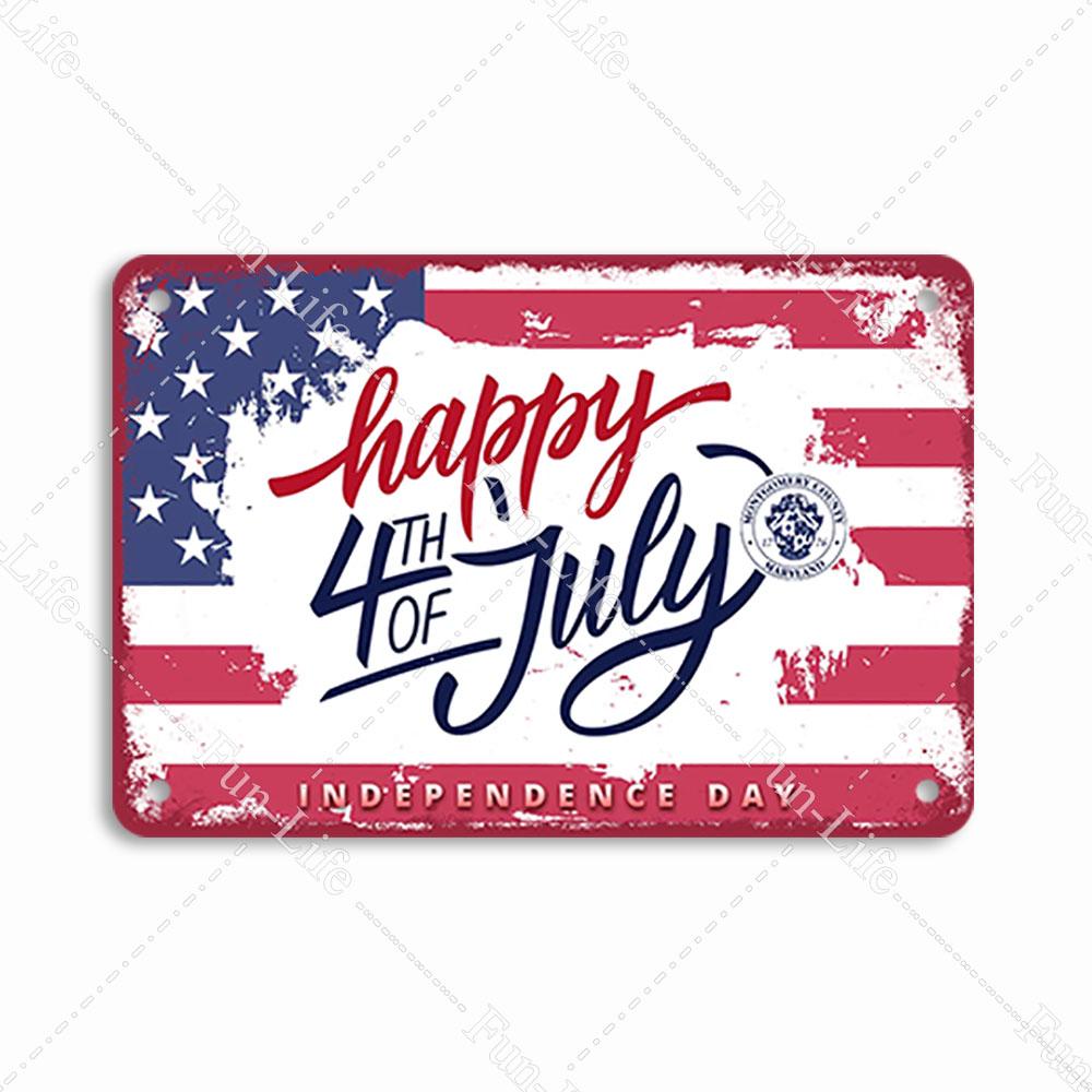 

Цельный металлический постер к Национальному дню Франции 14 июля, винтажный потертый знак, украшение для дома, ретро-тарелка, настенный художественный декор 20x30 см 20x30cm(7.8x11.8in)