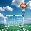 2-in-1 Football Goal and Orange Basketball Hoop, Perfect As Gifts for Halloween, Christmas, Thanksgiving and Birthdays.