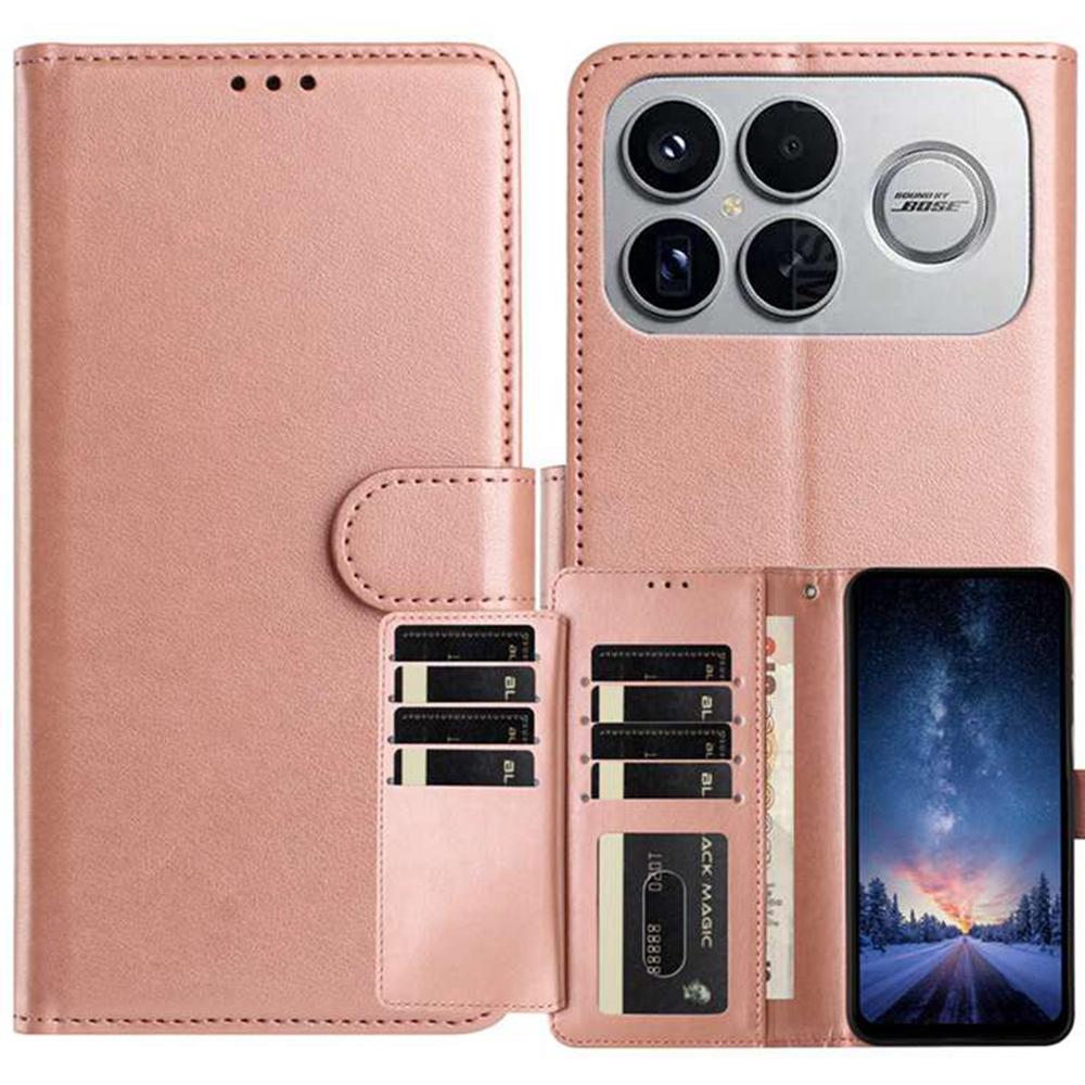 For Xiaomi Redmi K90 5G Wallet Phone Case Stand PU Leather Folio Flip Cover with 8 Card Slot