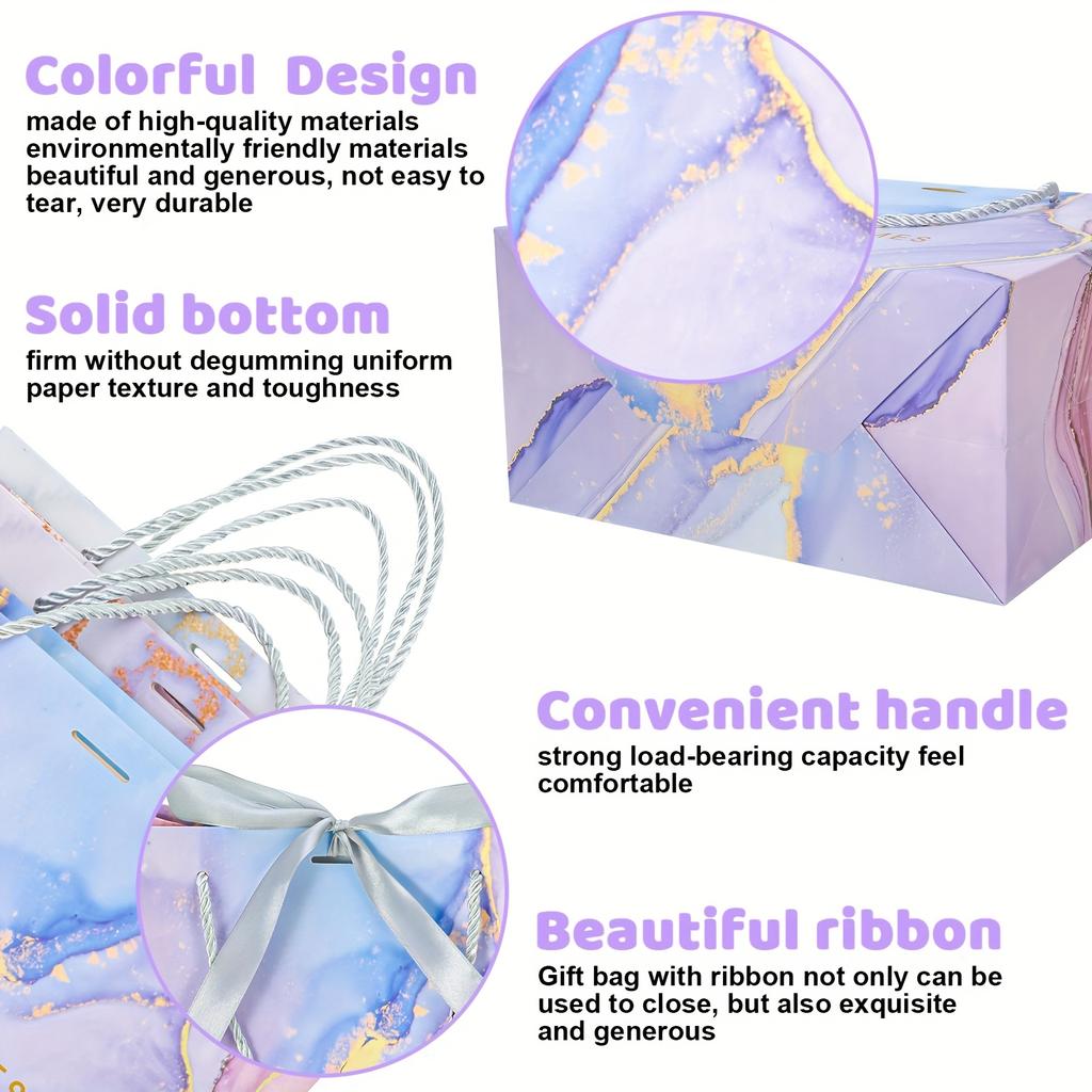 3 pieces Gift Bag, Presents Gift Bags with Ribbon Gift Bags Medium Birthday Gift Bag for Presents For Christmas and Halloween