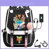 Toy Story 5 Printed Canvas Backpack With Breathable Design For Middle School Students And Travel