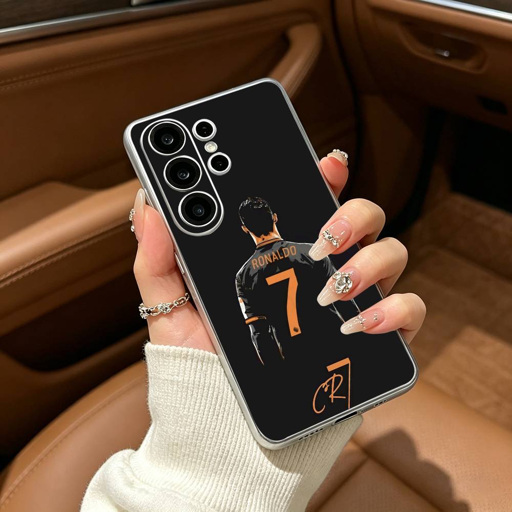 C-R-7 R-Ronaldo Clear Phone Case for Samsung S25, S24, S21, S22, S23, S30, Ultra, S20, Plus, FE, Lite Samsung S23plus5G