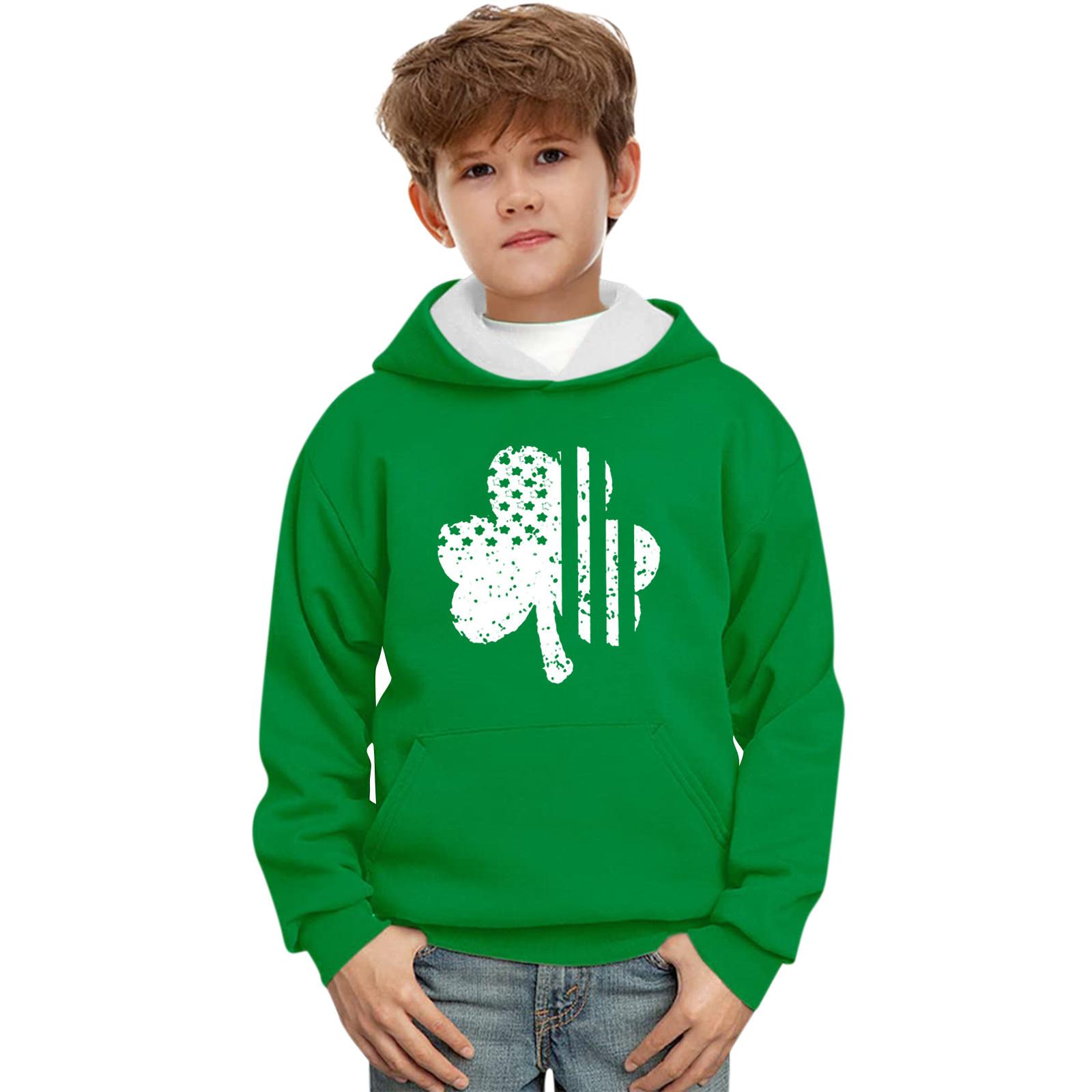 

Толстовки для мальчиков и девочек St. Милый свитшот с длинными рукавами и принтом Дня Святого Патрика, топы в стиле аниме для девочек-подростков, От 2 до 13 лет 160 мятный зеленый