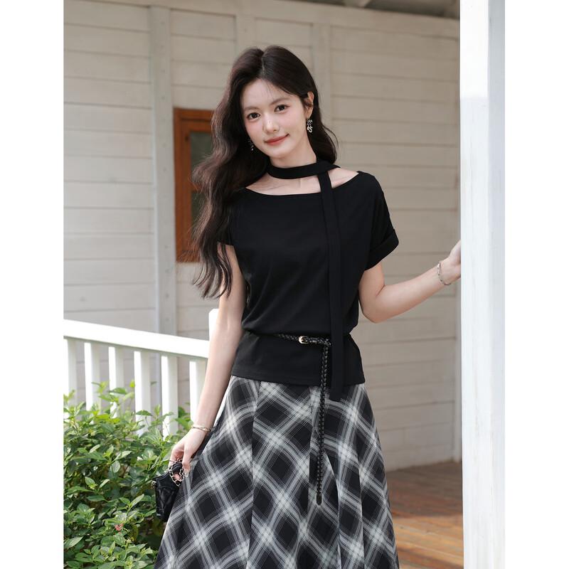 Lu Xiangnan Women s Slim Fit Short Sleeve T-Shirt S