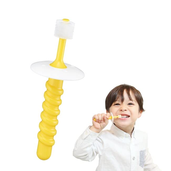 

Made in Japan 360 degree bristle baby toothbrush with round tip and brush renewed POPOTAN Baby Plus NEW with assortment STI-IR 0.06mm safety plate /