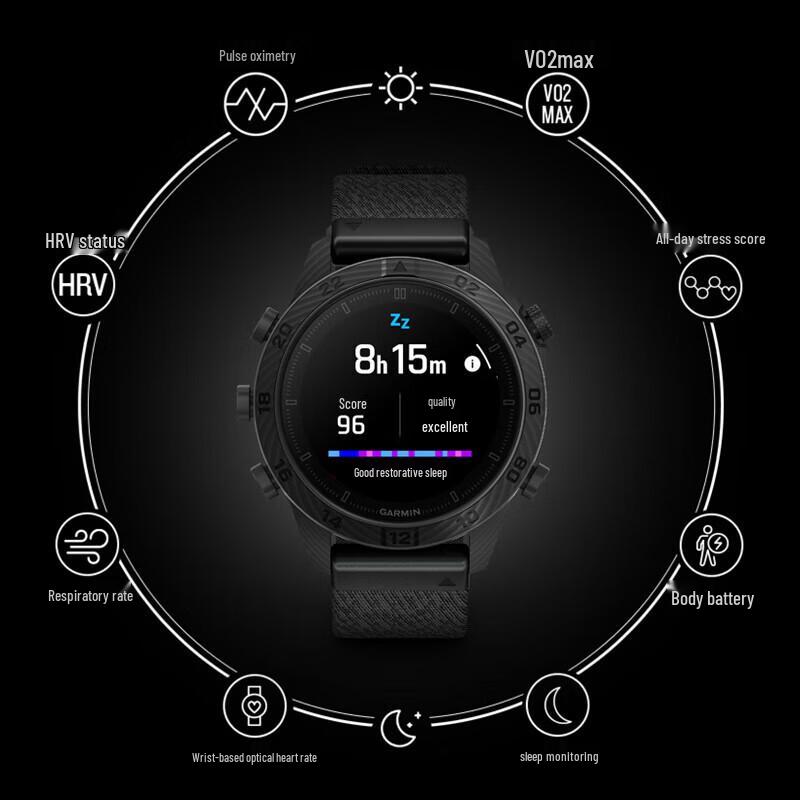 Garmin MARQ (Gen 2) Athlete Carbon Fiber Smartwatch (CN version)